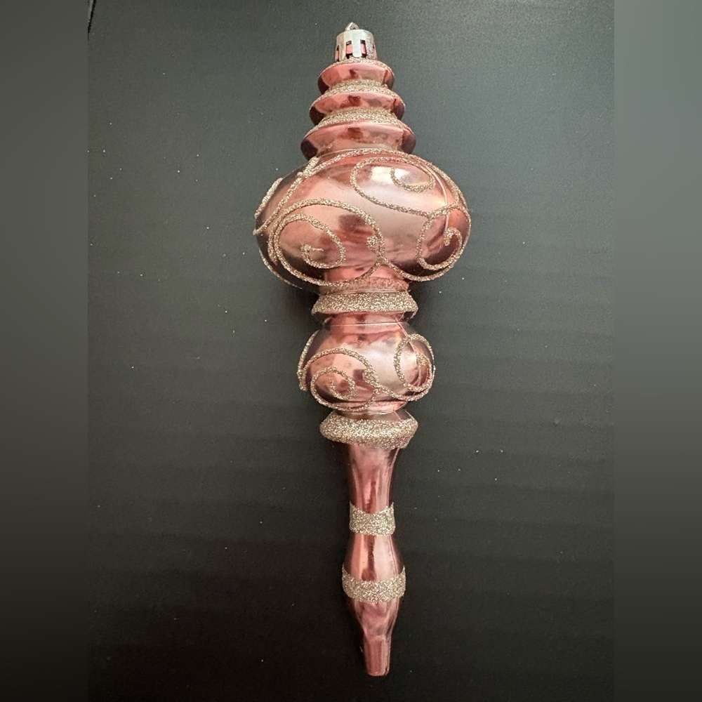 Elegant Pink Finial Holiday Ornaments - Picture 2 of 3